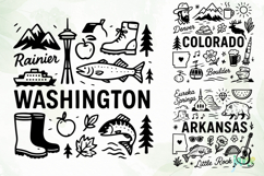 State Doodle SVG Sublimation Product Image 1