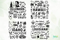 State Doodle SVG Sublimation Product Image 1