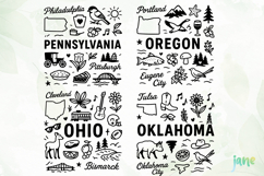 State Doodle SVG Sublimation Product Image 1