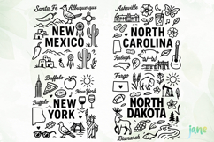 State Doodle SVG Sublimation Product Image 4