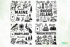 State Doodle SVG Sublimation Product Image 1