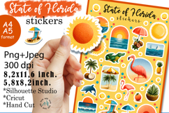 State of Florida Stickers |Stickers PNG|JPEG Product Image 1