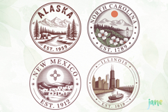 States on Stamps SVG PNG Clipart Product Image 1