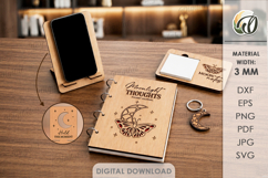 Stationary Supplies Bundle Laser Cut. Desk Organizer SVG Product Image 2