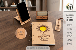 Stationary Supplies Bundle Laser Cut. Desk Organizer SVG Product Image 6