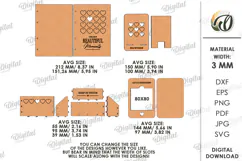 Stationary Supplies Laser Cut. Desk Organizer SVG Product Image 2