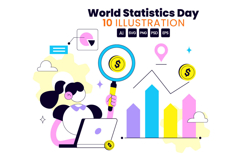10 World Statistics Day Illustration Product Image 1
