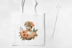 Watercolor Terracotta Flowers Clipart, PNG. Product Image 3