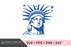 Statue of Liberty face SVG , USA Celebration SVG , USA SVG Product Image 1