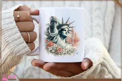 Floral Statue of Liberty, America's birthday celebration png Product Image 4
