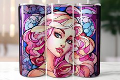 Stained Glass Tumbler Design|Blonde Girl Wearing Sunglasses Product Image 4
