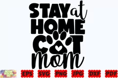 Stay At Home Cat Mom SVG | Cat SVG | Cat Mom SVG | Pet SVG Product Image 2