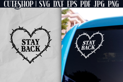Stay Back SVG - Funny Car Decal SVG | Gothic SVG Product Image 1