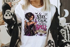 Stay Calm I've Got a Spell Gothic Witch PNG Sublimation Product Image 2