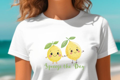 Kawaii Lemon Clipart Cute Watercolor Fruit Set Product Image 2