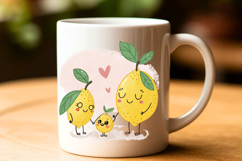 Kawaii Lemon Clipart Cute Watercolor Fruit Set Product Image 4