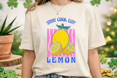 Stay Cool Eat Lemon T-Shirt Design SVG Product Image 2
