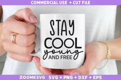 Stay cool young and free SVG | Bicycle SVG | Cycling SVG Product Image 2