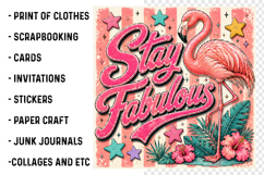 Stay Fabulous Flamingo PNG Product Image 3