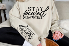Stay focused stay fierce Sleeve Svg Design Product Image 3