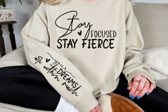 Stay focused stay fierce Sleeve Svg Design Product Image 3