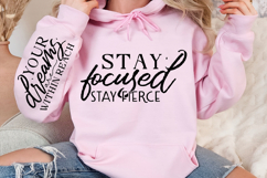 Stay focused stay fierce Sleeve Svg Design Product Image 2