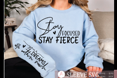 Stay focused stay fierce Sleeve Svg Design Product Image 1