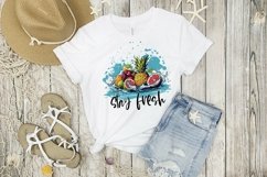 Stay Fresh Tumbler Wrap 40oz | Tropical Summer Shirt Print Product Image 2