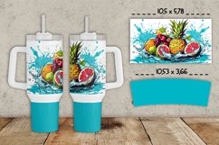 Stay Fresh Tumbler Wrap 40oz | Tropical Summer Shirt Print Product Image 3