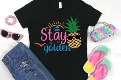 Stay golden SVG , Sunshine and Fun SVG, Summer Vacation SVG Product Image 2