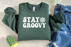 Stay groovy SVG, Inspirational quote SVG Product Image 3