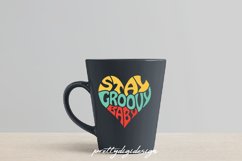 Stay Groovy Baby SVG Cut File in Heart Shape