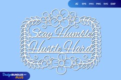Stay Humble Hustle Hard Papercut SVG Product Image 2