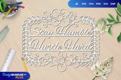 Stay Humble Hustle Hard Papercut SVG Product Image 1