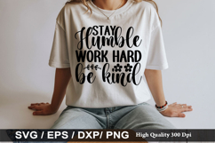 Bee SVG Design - Stay humble work hard be kind Product Image 2