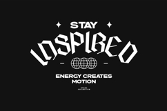 Stay Inspired Typography Quotes T-shirt Design Product Image 1