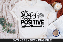 Stay Positive SVG - Mental Health Design Product Image 1