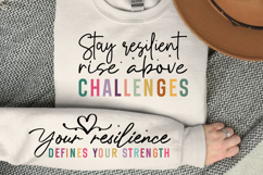 Stay resilient rise above challenges Sleeve SVG Product Image 3