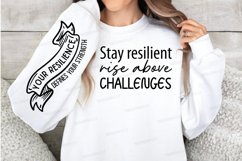 Stay Resilient Rise Sleeve SVG, Motivational SVG Design Product Image 2