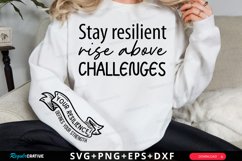 Stay Resilient Rise Sleeve SVG, Motivational SVG Design Product Image 1