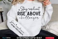 Stay Resilient Rise Sleeve SVG, Motivational SVG Design Product Image 1