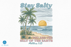 Stay Salty Beach Png, Sublimation Design, Christian Png Product Image 1