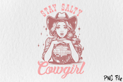 Stay Salty Cowgirl Sublimation PNG Product Image 1