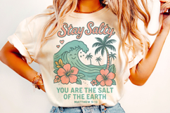 Stay Salty PNG, Retro Summer, Hello Summer PNG, Christian Product Image 2