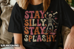 Stay Silly Stay Splashy Retro Skeleton PNG Product Image 1