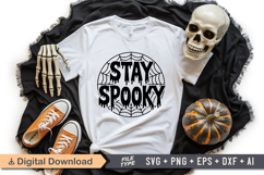 Stay Spooky SVG File | Halloween Round Sign SVG Product Image 4