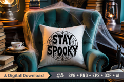 Stay Spooky SVG File | Halloween Round Sign SVG Product Image 6