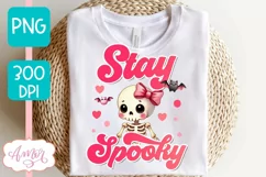 Stay spooky sublimation PNG | Pink Halloween sublimation PNG Product Image 1