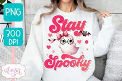 Stay spooky sublimation PNG | Pink Halloween sublimation PNG Product Image 1