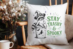 Stay Trashy Stay Spooky SVG, Funny Halloween Raccoon PNG Product Image 3